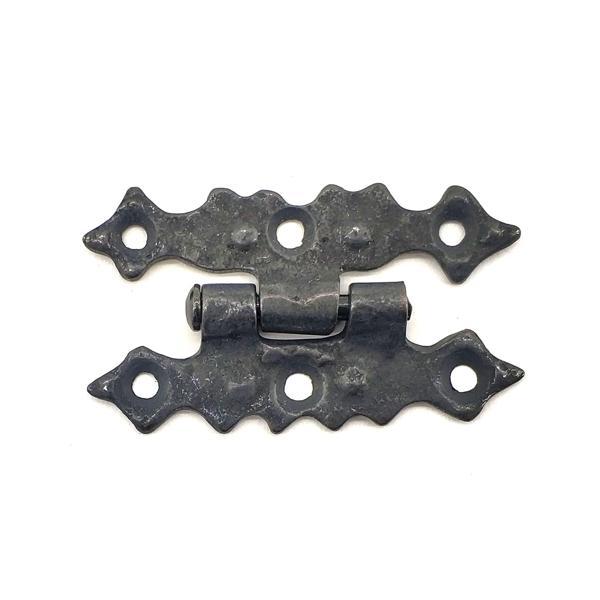 Antika Tarz Dekoratif Pirinç Yıldız Menteşe - 63x36 mm, Oksit - Image 1