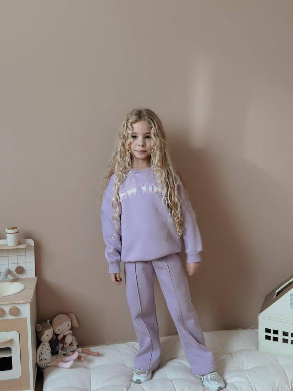 KIZ ÇOCUK GENİŞ PAÇA EŞOFMAN TAKIMI - Image 1