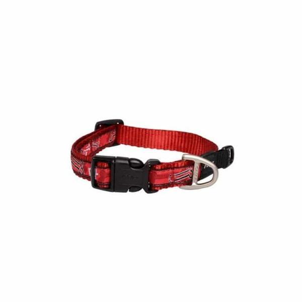 Rogz Fancy Dress Halsband XL Red Bone Extra Boyun Tasması - Image 1