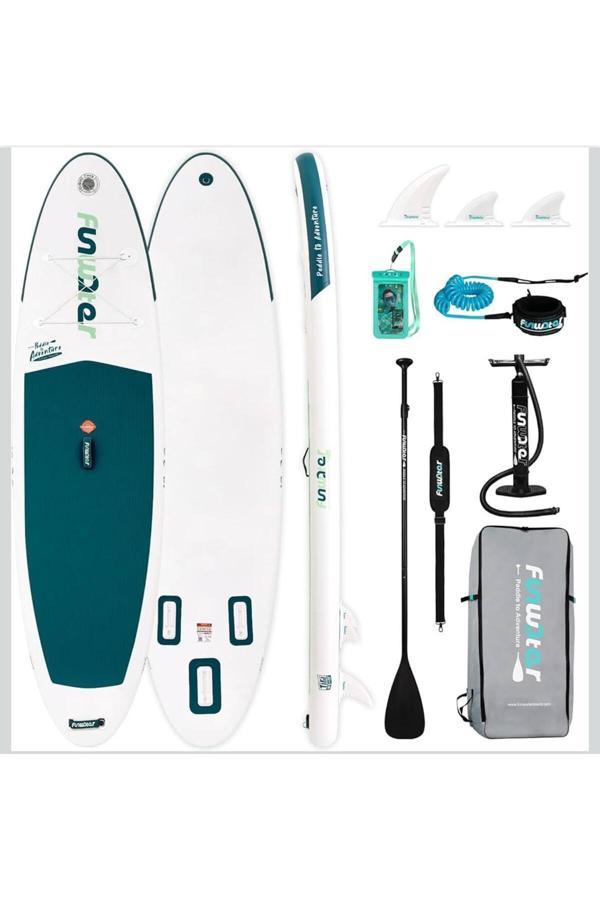 Funwater Paddle Adventure Şişme Sup Board/Stand Up Paddle Board 320X83X15 Cm Yeşil - Image 1