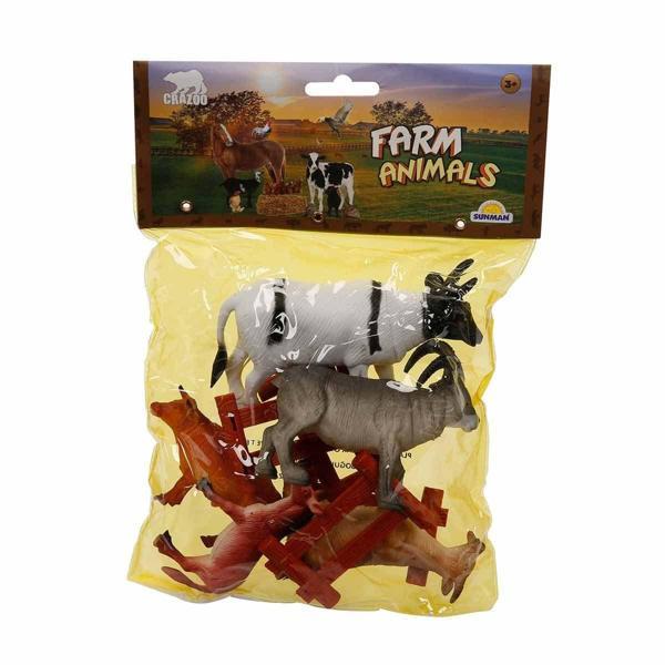 Çiftlik Hayvanları Poşetli Hayvan Oyun Seti Orta Boy İnek - Image 1