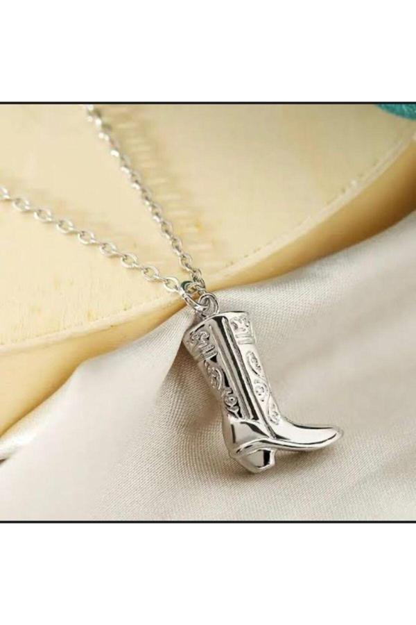 Gülnar Bijuteri Vintage Western Kovboy Çizme Kolye - Image 1