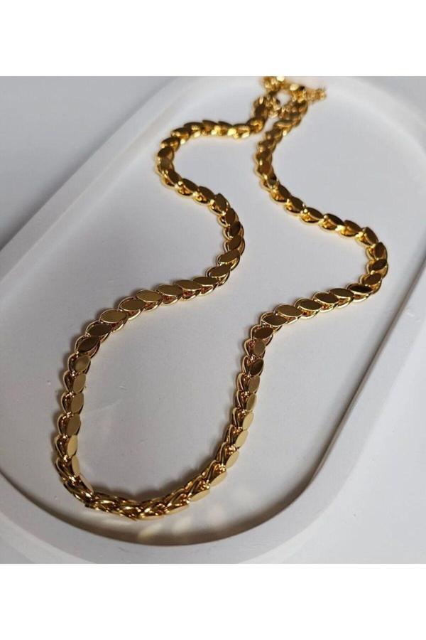 Gülnar Bijuteri Arpa Model Altın Rengi Kolye 60Cm - 5Mm - Image 1