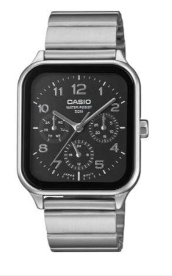 Casio MTP-M306D-1AVDF Quartz Çelik Gri Siyah Kadran 34 mm Erkek Kol Saati - Image 1