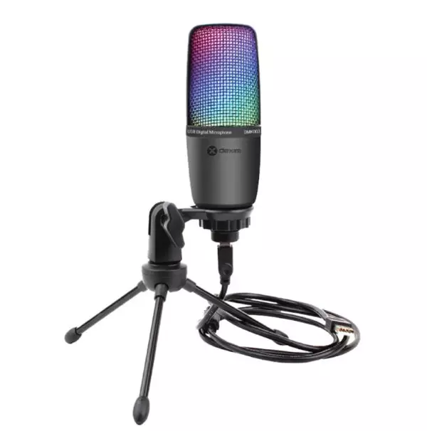 Dexim SME3 USB Kablolu  PC/PS5 Uyumlu RGB Mikrofon - Image 1