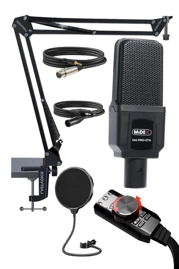 Midex GM-PRO-STB Gaming 7.1 Ses Kartı ve Mikrofon Seti Canlı Yayın LOL PUBG - Image 1