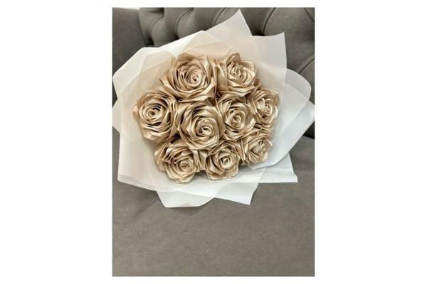 “Vintage Açık Kahve Gül Buketi” - Image 1