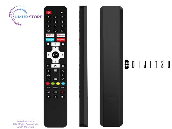 Dijitsu Uyumlu Model 86DG22000 Mikrofonlu Smart Televizyon Kumandası - Image 1