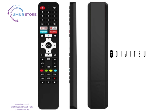 Dijitsu Uyumlu Model 75DG22000 Mikrofonlu Smart Televizyon Kumandası - Image 1