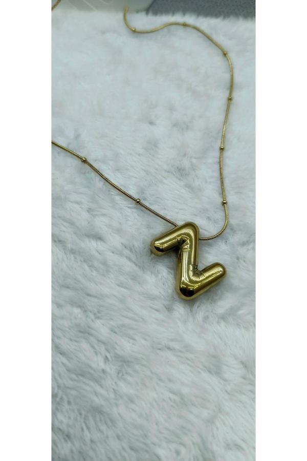 Feroniagold Z Harfi Çelik Kolye - Image 1