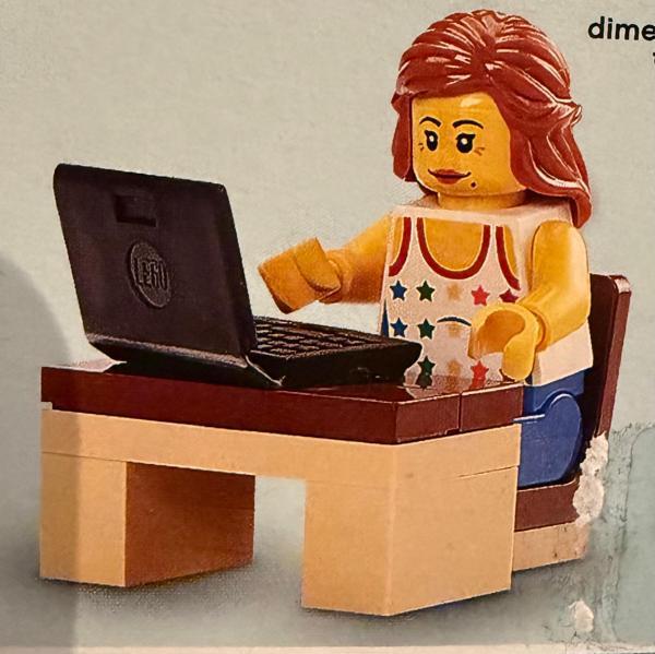 Lego Minifigür Shirt with Female Rainbow Stars Patter twn129 - Image 1