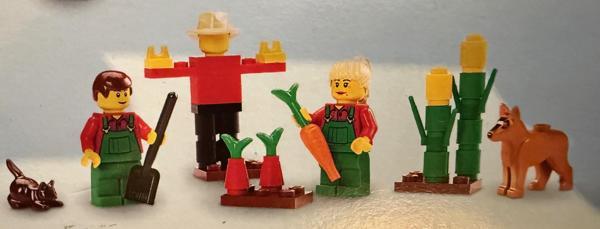 Lego Minifigür Overalls Farmer Green cty0058a/cty0059 - Image 1