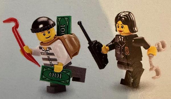 Lego Minifigür Police - City Suit with Blue Tie and Badge cop053/cty0222a - Image 1