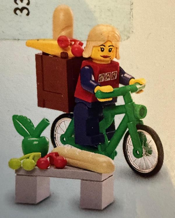 Lego Minifigür Red Shirt with 3 Silver Logos cty0119 - Image 1