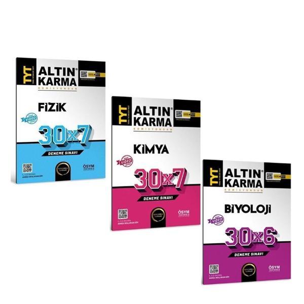 Altın Karma TYT Fizik Kimya ve Biyoloji Deneme Seti 3 Kitap - Altın Karma Yayınları - Image 1