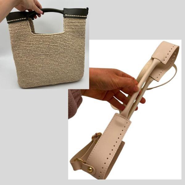 Çanta Aksesuar Tutma Saplı Model Çanta Yapım Aparatı Krem Renk Light Gold Metalli - Image 1