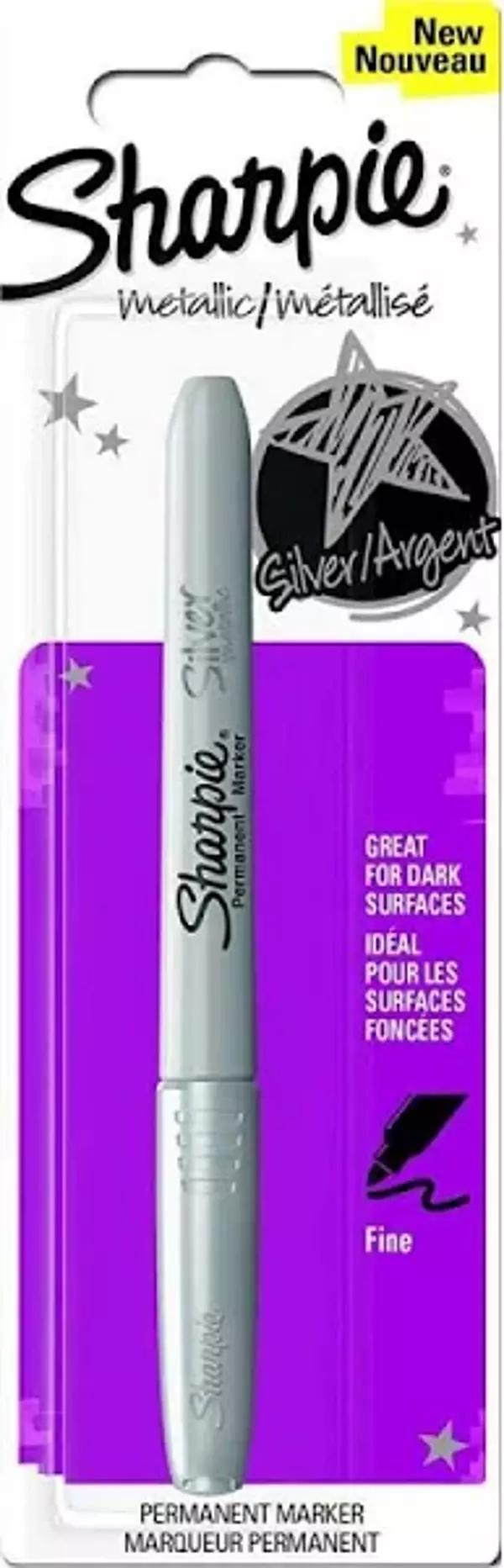 Sharpie Fine Yuvarlak Uç Permanent Markör Gümüş / 2065407 - Image 1