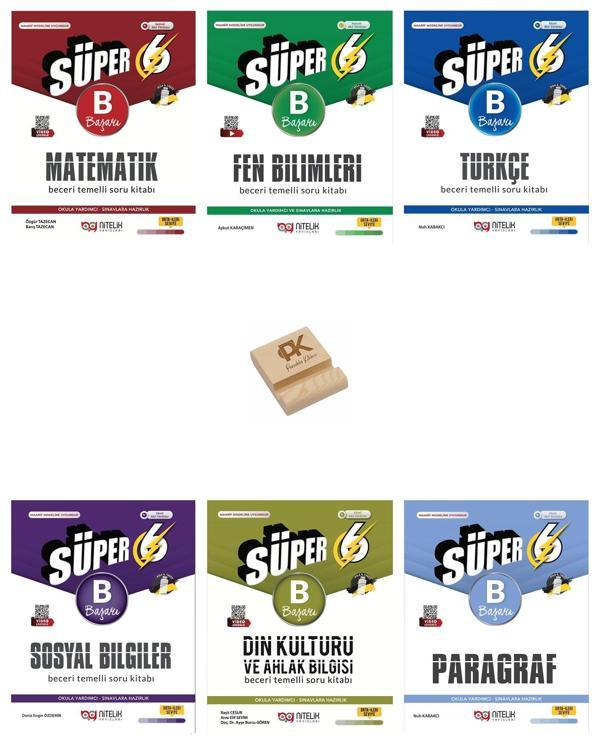 Nitelik 6. Sınıf Süper B Serisi Matematik Fen Türkçe Sosyal Din Paragraf Soru Bankası 6lı Set  - Nitelik Yayınları - Image 1