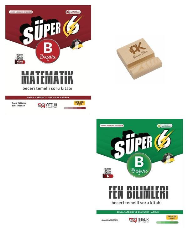 Nitelik 6. Sınıf Matematik ve Fen Bilimleri (B) Beceri Temelli Soru Kitabı + Telefon Standı PK  - Nitelik Yayınları - Image 1