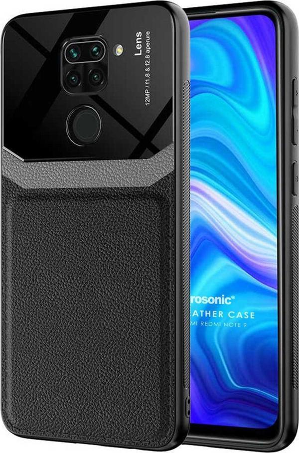 Microsonic Xiaomi Redmi Note 9 Kılıf Uniq Leather Siyah - Image 1