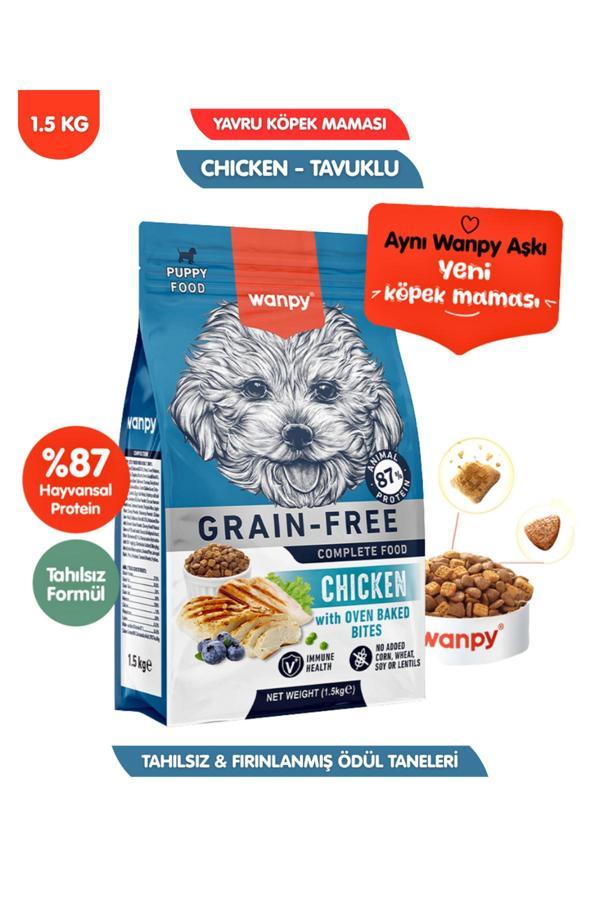 Wanpy Tahılsız Tavuklu Yavru Köpek Maması Yüksek Dengeli 1,5 Kg - Image 1