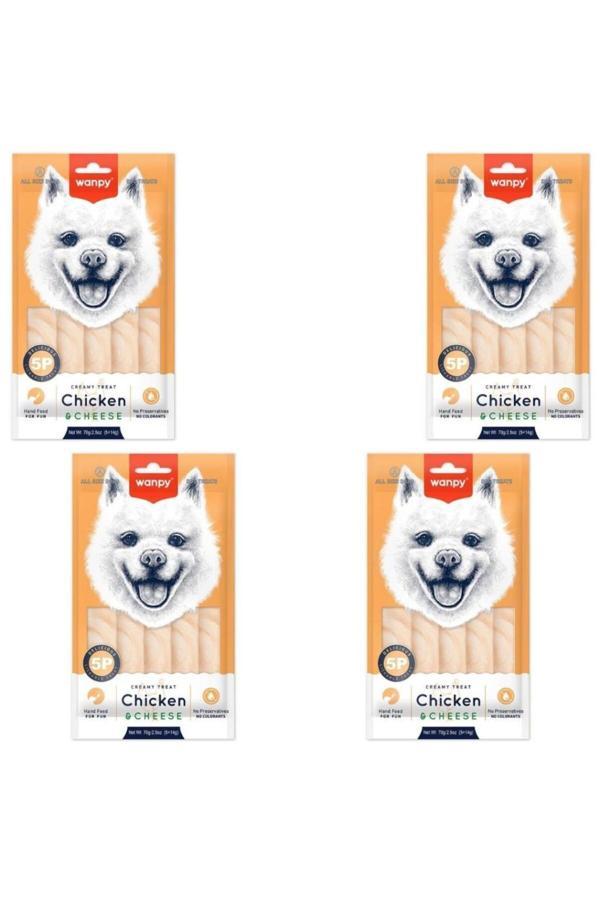 Wanpy Tavuklu Ve Peynirli Krema Köpek Ödülü 5X14 Gr X 4 Adet - Image 1