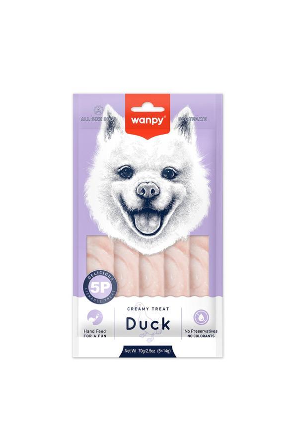 Wanpy Ördekli Krema Köpek Ödülü 5*14G - Image 1