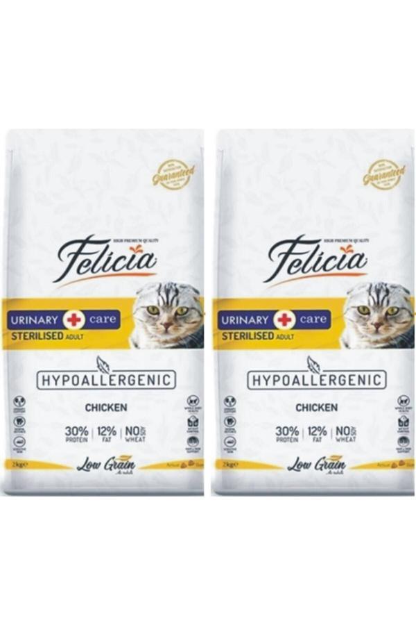 Felicia Tavuklu Kısırlaştırılmış Yetişkin Kedi Maması Hypoallergenic 2 Kg. X 2 Adet - Image 1