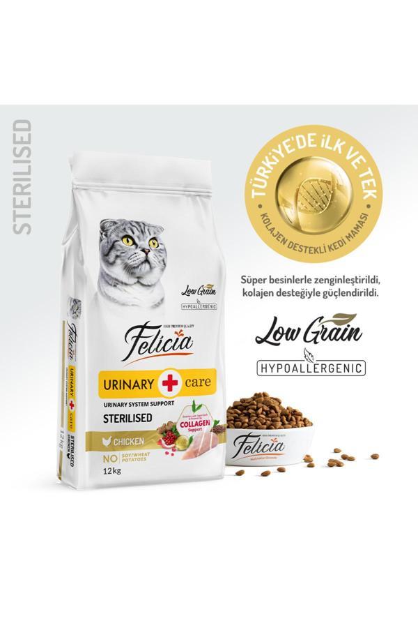 Felicia Kolajen Destekli Hipoalerjenik Tavuklu Kısırlaştırılmış Yetişkin Kedi Maması 12Kg - Image 1