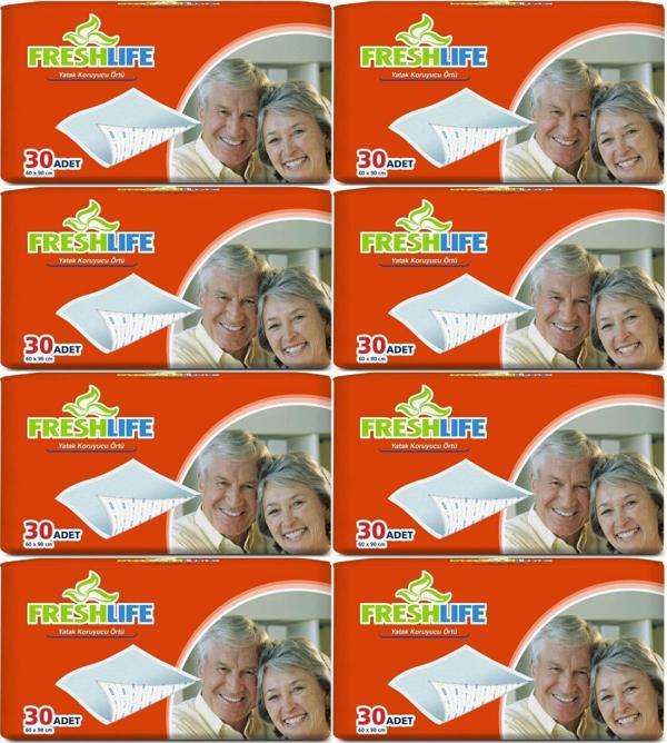 FreshLife Hasta Yatak Koruyucu 60*90CM 240 Adet (8PK*30) - Image 1