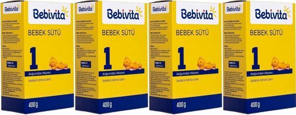 Bebivita Bebek Sütü 400GR No:1 (0-6 Ay) Doğumdan İtibaren (4 Lü Set) - Image 1