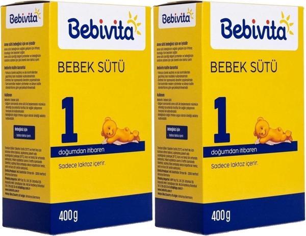 Bebivita Bebek Sütü 400GR No:1 (0-6 Ay) Doğumdan İtibaren (2 Li Set) - Image 1