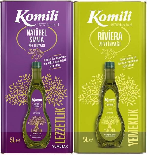 Komili Zeytinyağı 10LT Natural Ege Sızması / Riviera (Teneke) (2PK*5LT) - Image 1