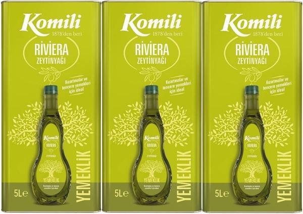 Komili Zeytinyağı 15LT Riviera (Teneke) (3PK*5LT) - Image 1