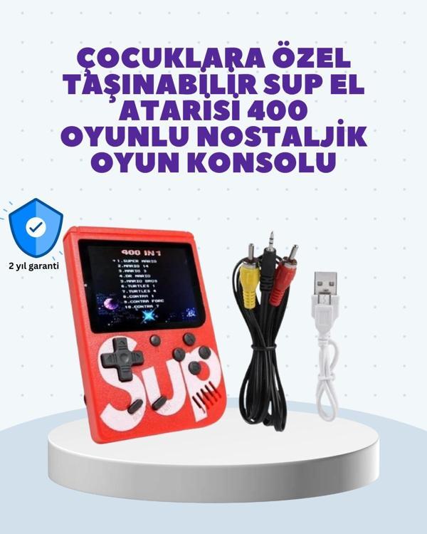 Şarjlı Taşınabilir El Oyun Konsolu 400 Oyun - Image 1