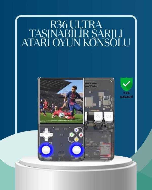 R36 Ultra Çift Joystickli Retro Oyun Konsolu 2500mAh Bataryalı - Image 1