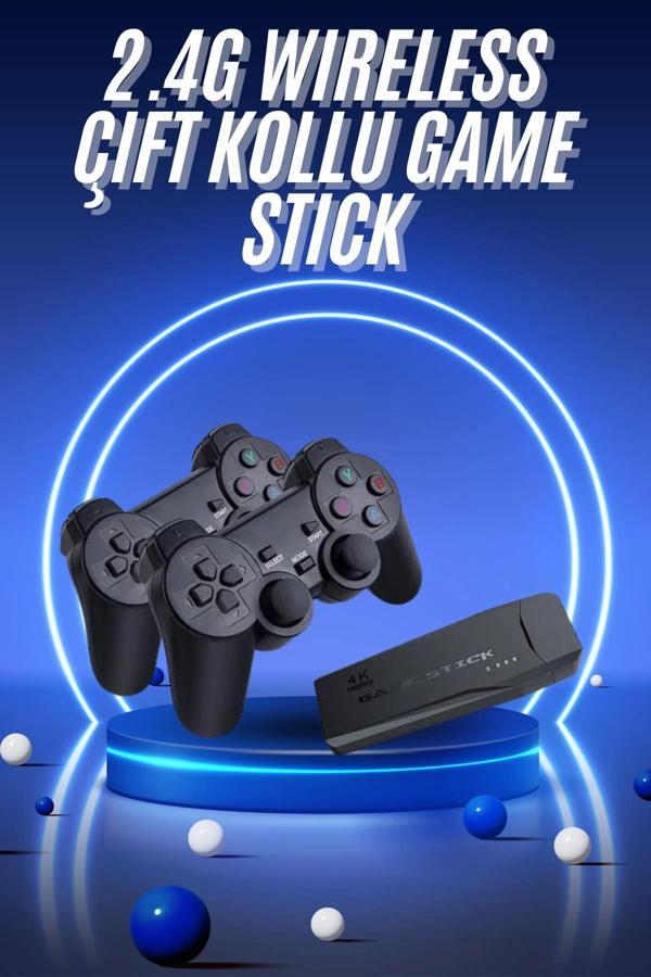 Retro Game Stick Çift Kol Kablosuz Atari Oyun Konsolu 2.4g Uyumlu - Image 1