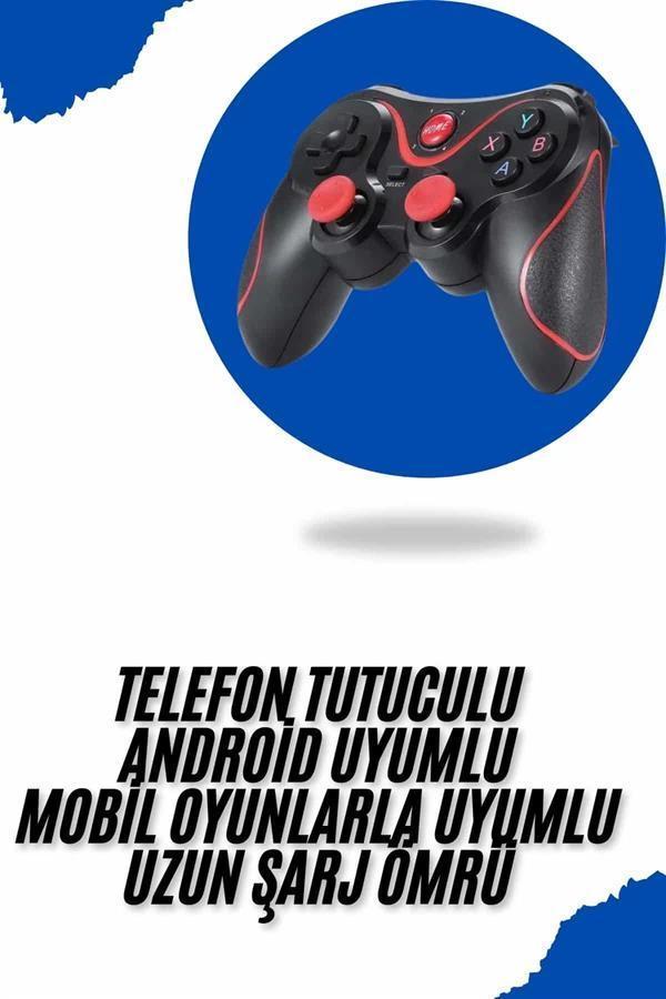 Joystik Gamepad Bluetooth Telefon Tutucu Oyun Kolu Telefon Android Uyumlu - Image 1