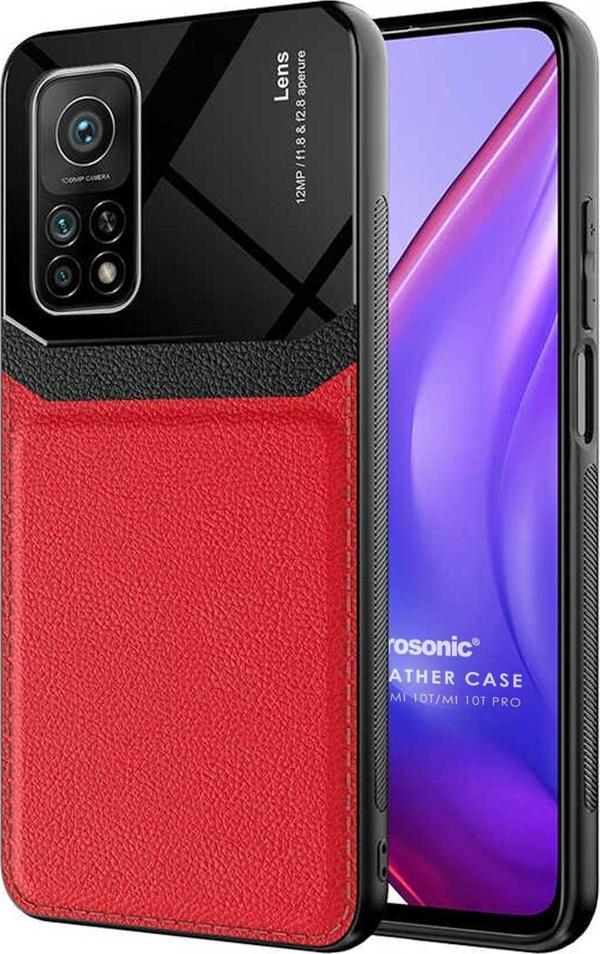 Microsonic Xiaomi Mi 10T Kılıf Uniq Leather Kırmızı - Image 1