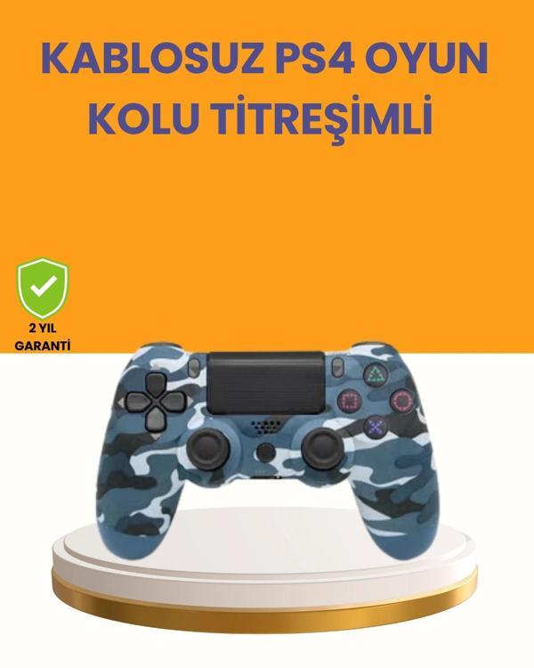 PS4 Kablosuz Oyun Kolu Gecikmesiz Bağlantılı Ergonomik Tasarımlı - Image 1