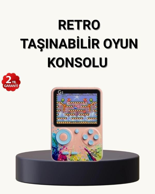 500 Klasik Oyunlu Retro Oyun Konsolu Taşınabilir ve TV Bağlantılı - Image 1