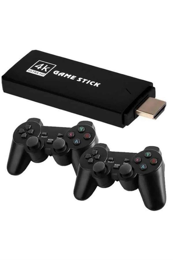 2 Kollu Kablosuz 2.4G Retro Oyunlar 4k Game Stick 3500 Oyun Atari - Image 1