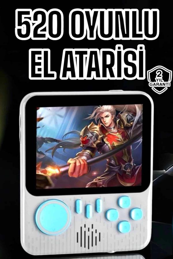 Mini Atari El Atarisi 3.5 inç Ekran Çift Konsol 666 Adet Retro Oyun Gameboy El Atarisi - Image 1