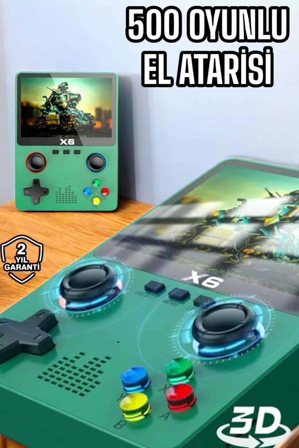Çocuklara Özel 666 Oyunlu X6 Atari Video İzleme ve Müzik Dinleme - Image 1