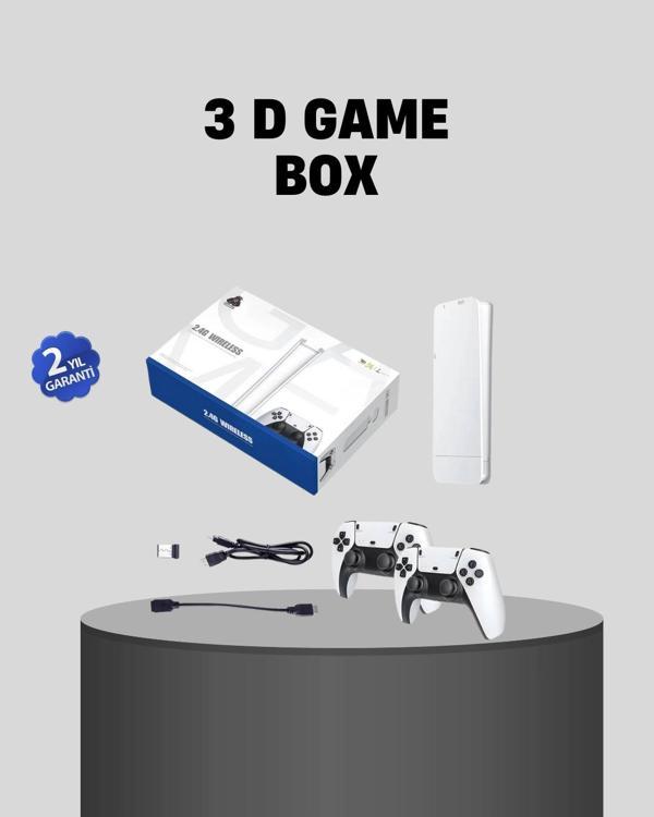 20.000 Yüklü Oyunlu Kablosuz Retro Oyun Konsolu 4K Destekli - Image 1