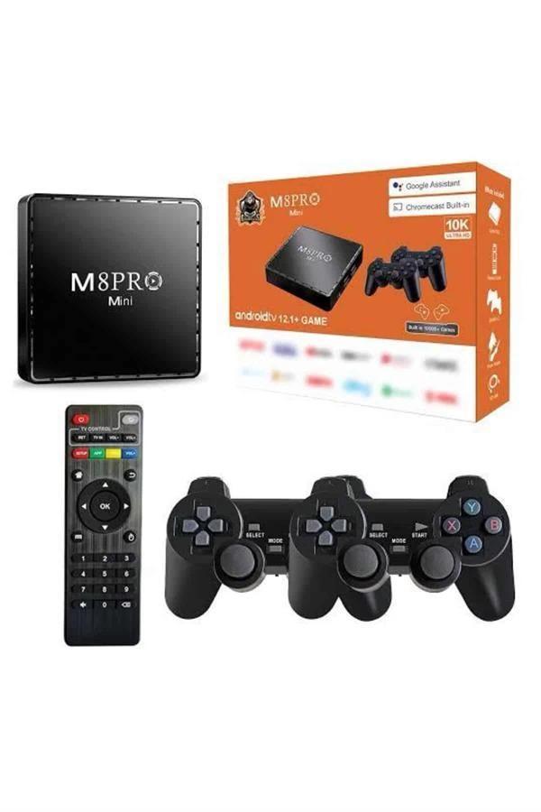 Android Tv Box 2.4g 10k Ultra Hd 2gb Ram 64gb Hafıza 10000 Retro Oyunlu Konsol Game Stick M8 Pro - Image 1