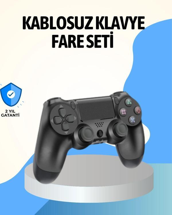 PS4 Uyumlu Kablosuz Oyun Kolu Ergonomik Çift Titreşimli - Image 1