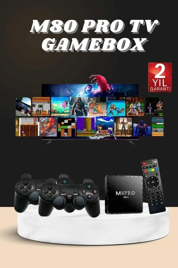 Android Tv Box 2.4g 10k Ultra Hd 2gb Ram 64gb Hafıza 10000 Retro Oyunlu Konsol Game Stick M8 Pro - Image 1