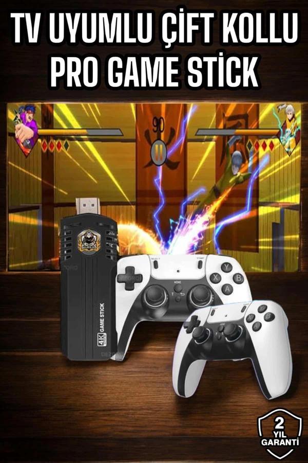 8K Android TV Gme Stick Video Oyun Konsolu Aile Retro 35000 Oyunlu Çift Kollu - Image 1