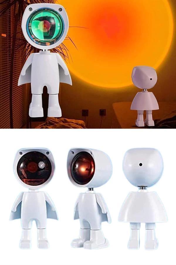 Astronot Işık Projektörü Gökkuşağı Projeksiyon Gece Lambası Hediyelik - Image 1